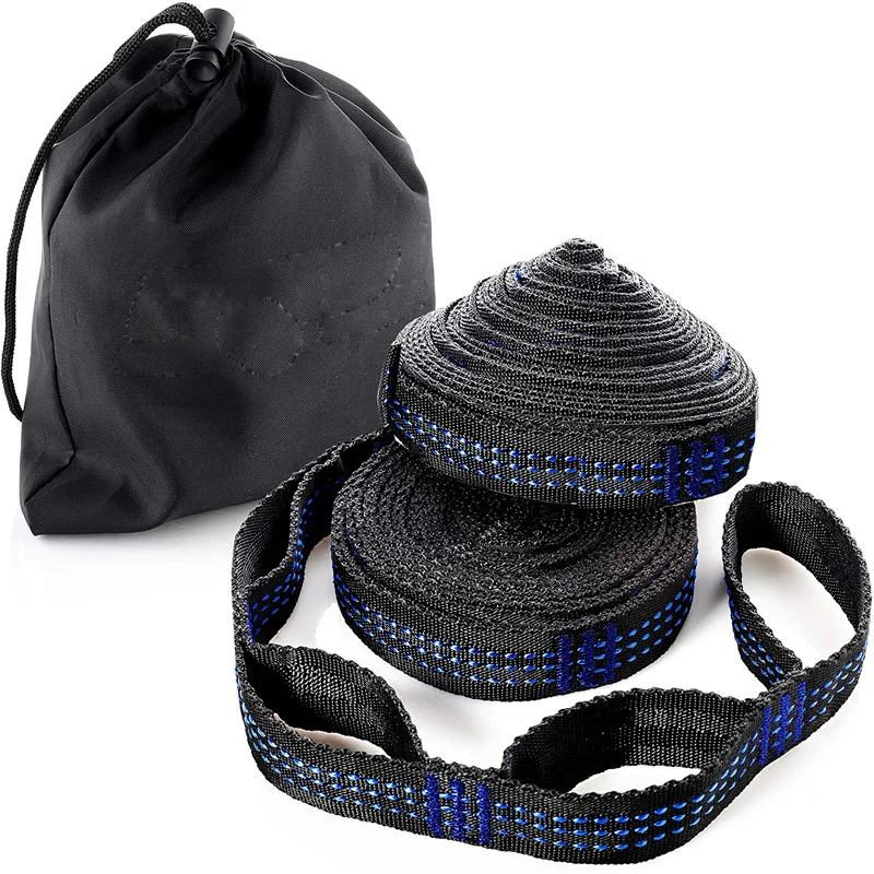 2PCS Hammock Straps& Belts  Extra Strong & Lightweight Ropes and 600 LBS Breaking Strength, No Stretch Polyester 