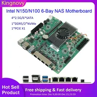 Topton Intel N150 6-Bay NAS Motherboard N100 6*SATA3.0 4*2.5G i226 1*PCIE X1 1*DDR5 4800MHz Firewall Mini PC 2.5G ITX Mainboard 1