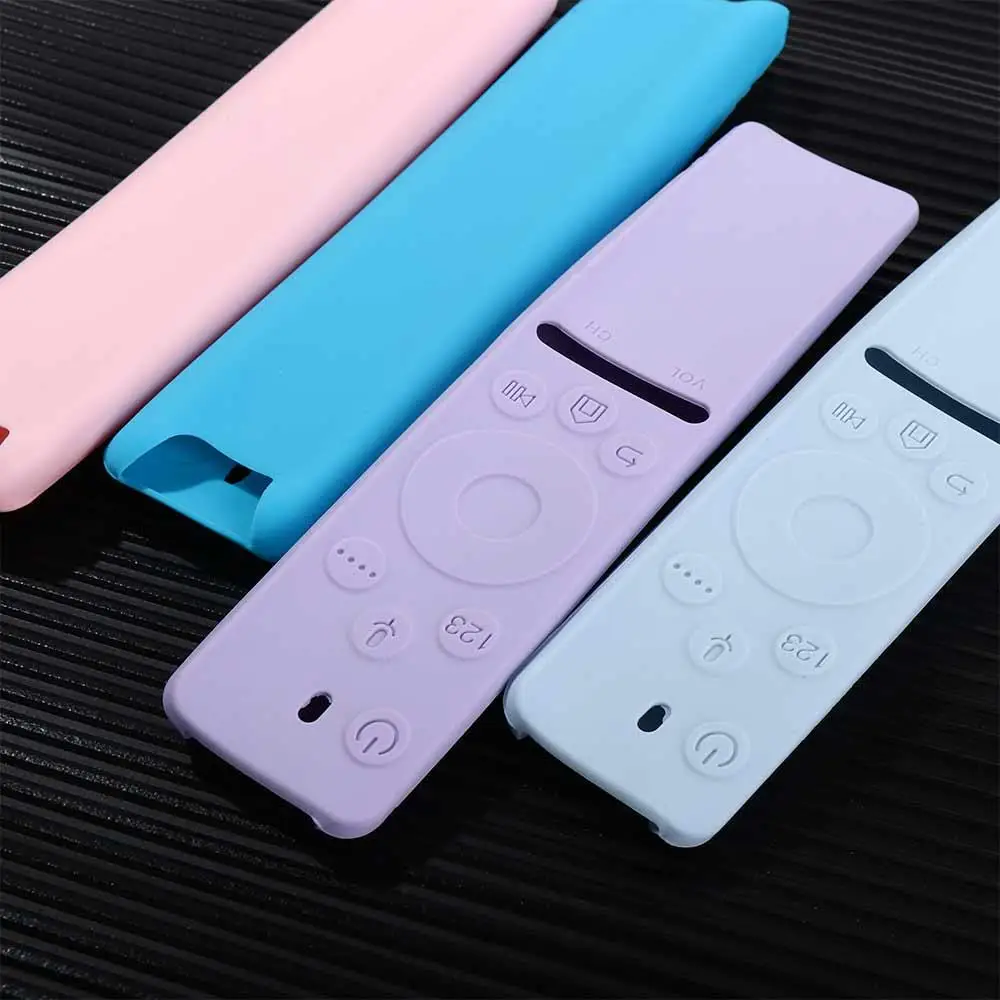 1Pc Silicone Cover Case Silicone Remote Case Silicone Remote Cover Silicone Remote Sleeve Remote Controller Cover Silicone Case Protector for Samsung Voice TV Remote Control Q60Q70Q80 7700 BN59 Serie All-inclusive Dust-proof