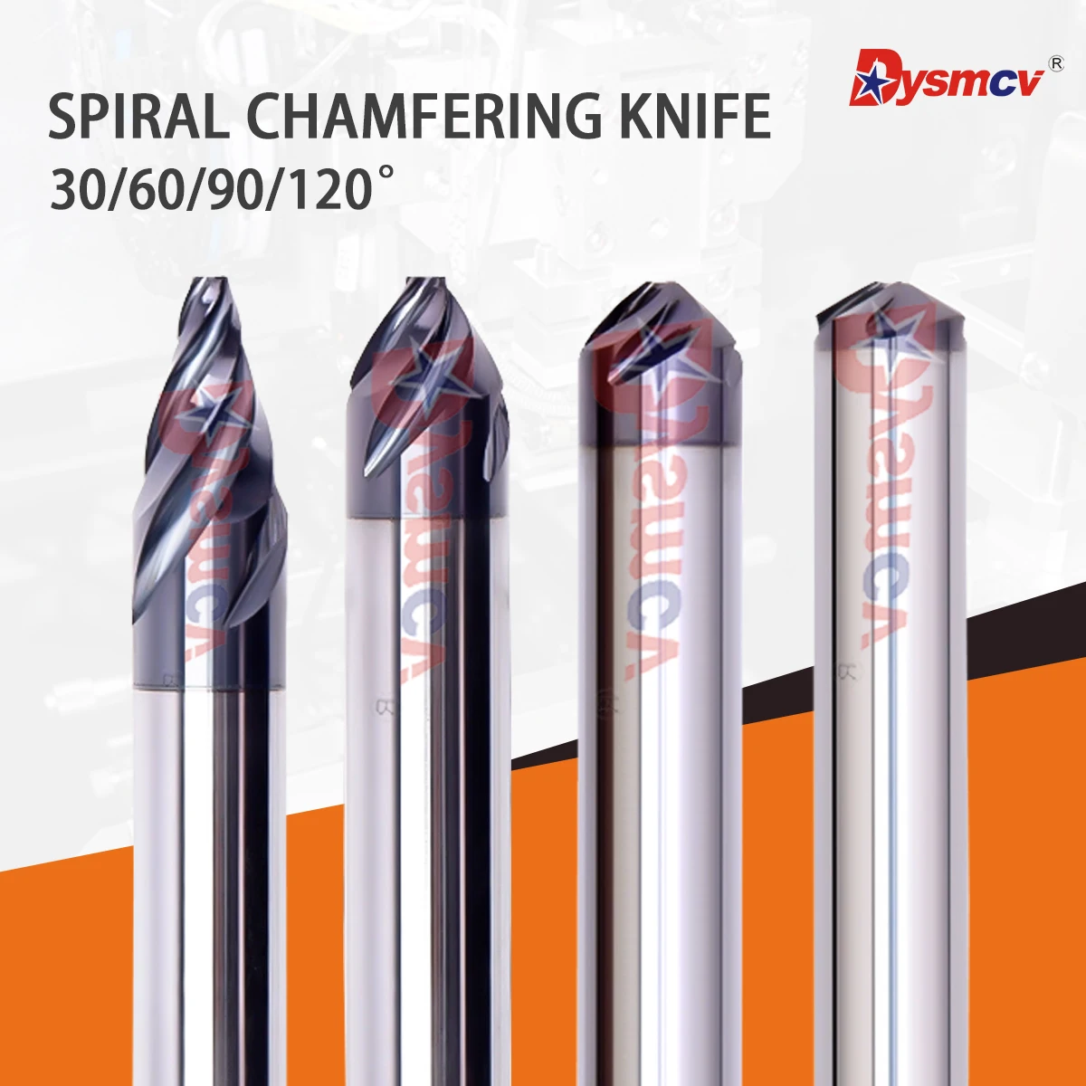 CNC-Bearbeitungszentrum Spirale Anfasmesser 30/60/90/120 Grad Entgratungen Legierung Beschichtung Wolframstahl CNC Anfasmesser