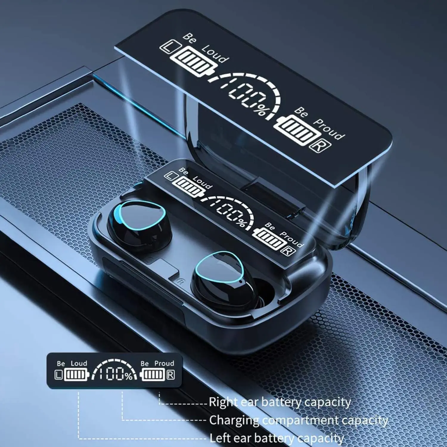 M10 TWS Bluetooth 5.3 Headphones 3500mAh Charging Box Wireless Earphones With Mic 9D Stereo Sports Waterproof Earbuds Headset 2