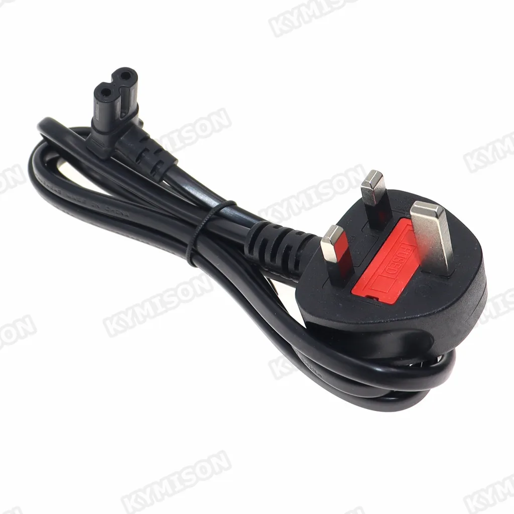 Opwaartse Neerwaartse Schuine C7 Firgure 8 Power Vervanging Snoer Voor Led Lcd Tv Monitor, uk Britse Plug Iec C7 Power Kabel 1.5M