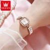 OLEVS 9987 Quartz Fashion Watch Square dial Stainless Steel 6