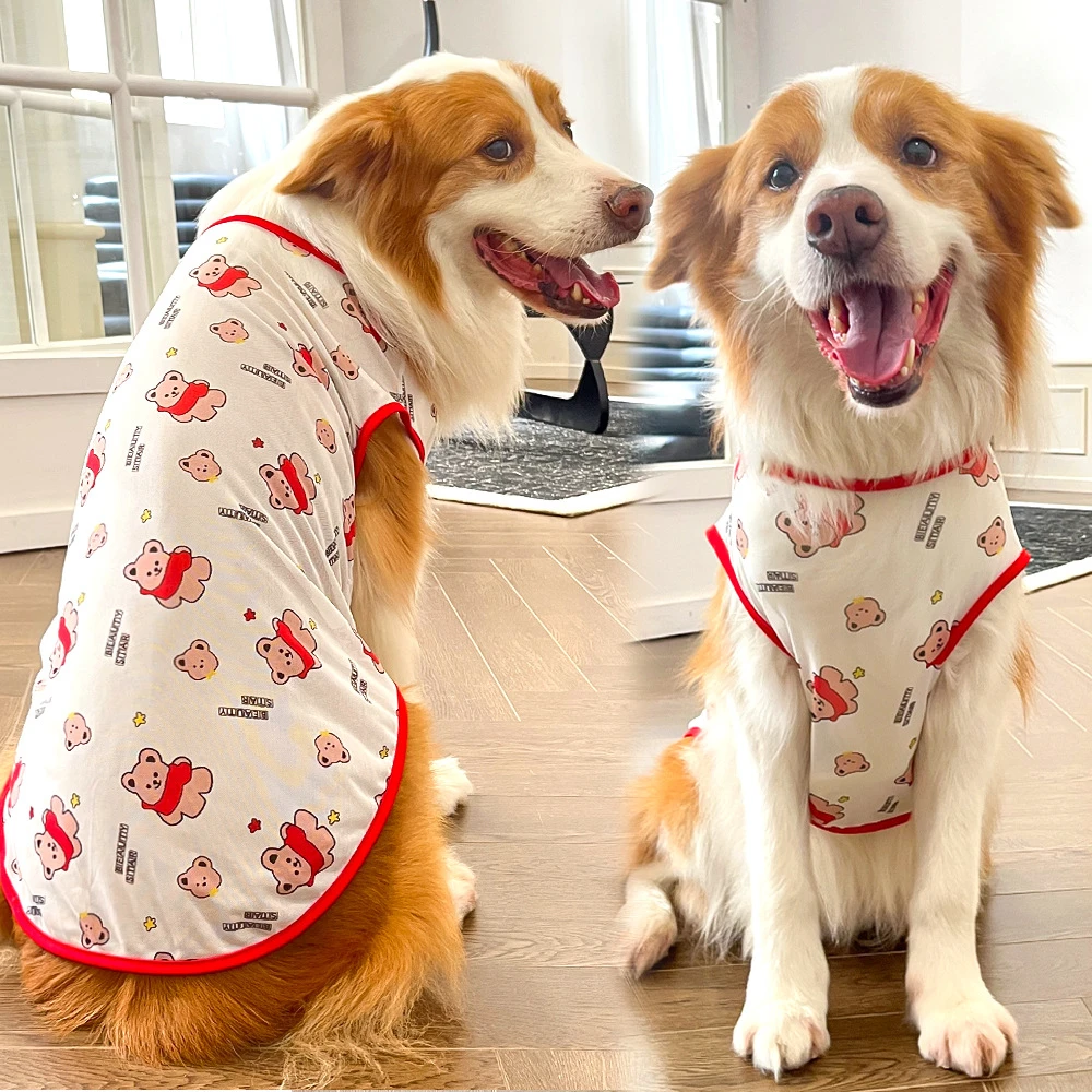 thumbnail image 1 of Ropa ultradelgada para perros grandes, de malla transpirable, chaleco refrescante de verano para mascotas, para perros pequeños, medianos y grandes, estampado bonito, camiseta barata para cachorros y, 1 of 5