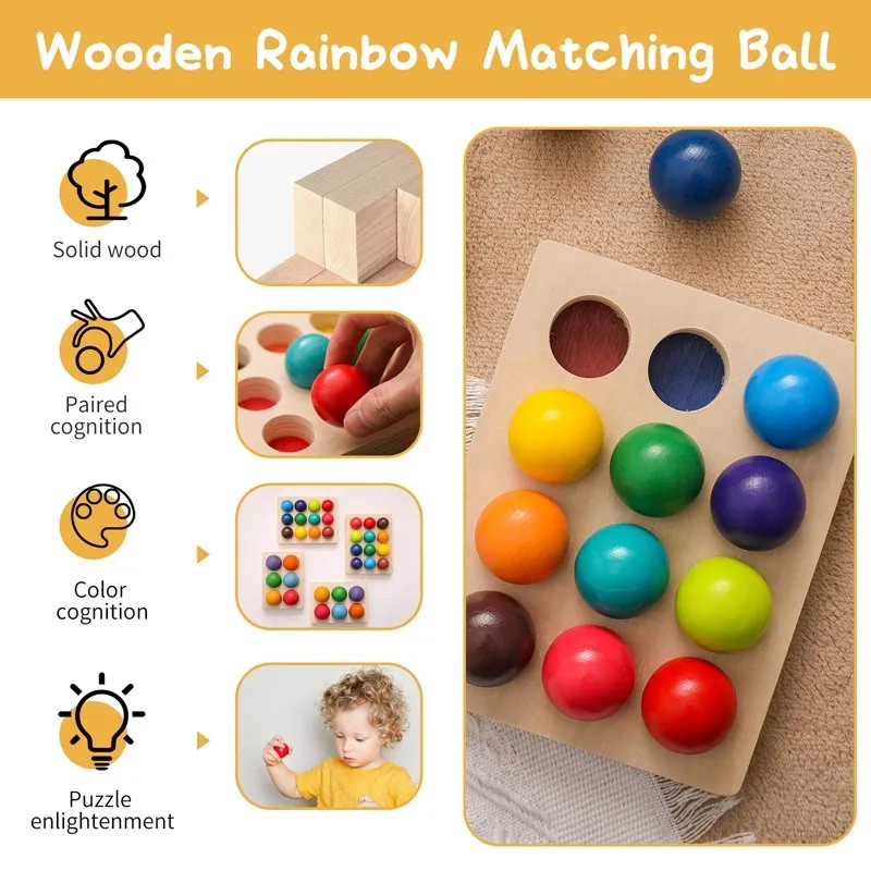 Ensino precoce Montessori Four-Color Correspondência de jogo de