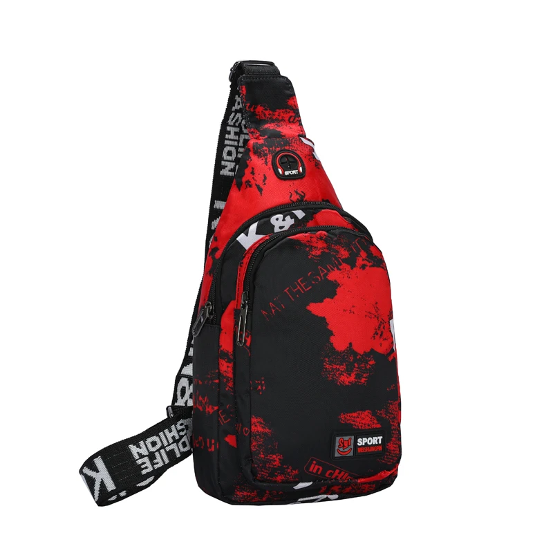 Adjustable shoulder strap, zipper closure, lightweight messenger bag, can also be used as a chest bag or sports bag