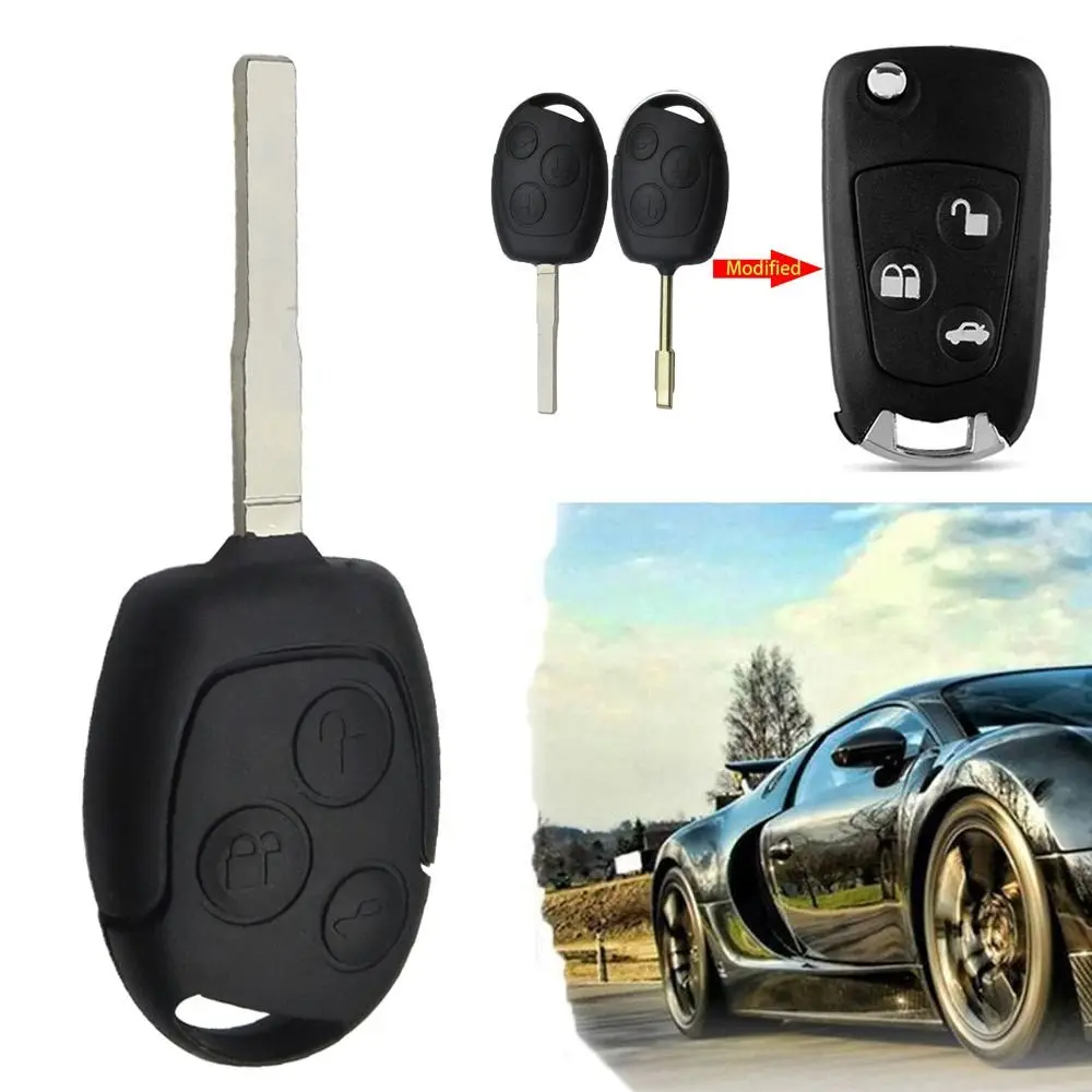 

Folding Filp Remote Key Shell 3 Buttons Modified Car Key Shell HU101/FO21 Blade for Ford Focus Mondeo 2 3 Festiva Fiesta