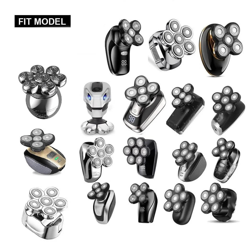 Razor Replacement Blades 7 Blade 7D Heads Floating Washable for Most Electric Shavers Trimmers Kit