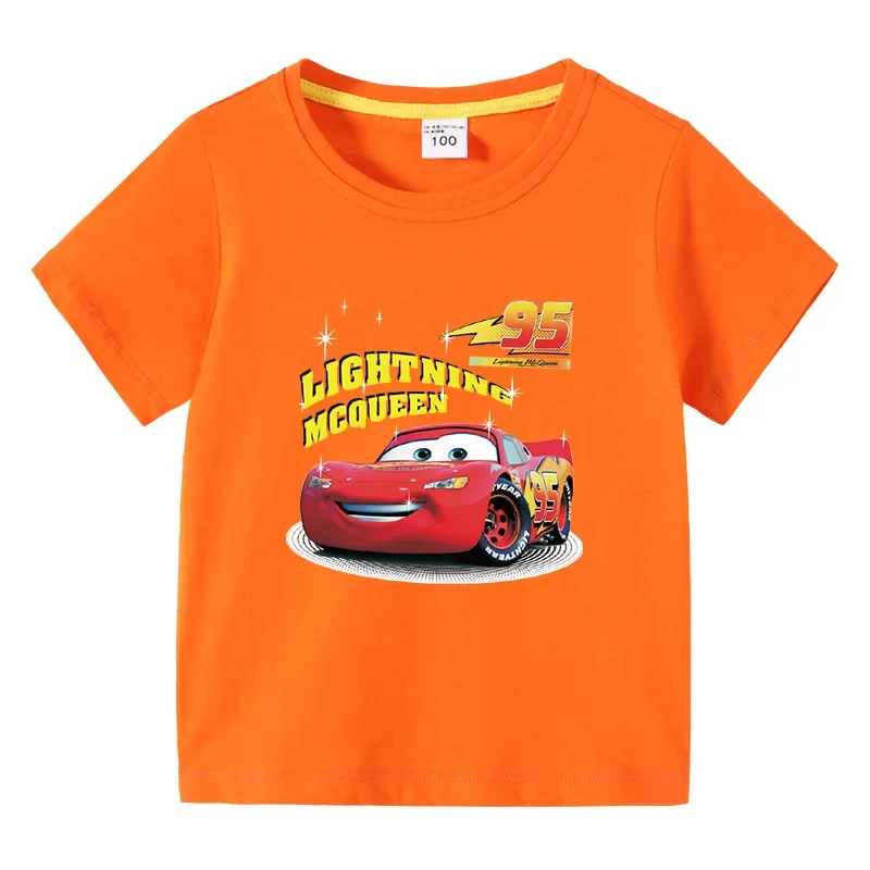 Potdemiel Summer Fashion Kids T-Shirts Car Pixar Lightning McQueen Print Cartoon Girls Clothes Baby Boys Children Cotton T Shirt 5