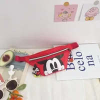 Disney children fashion waist bag boy girl cute cartoon kindergarten shoulder bag coin purse wild princess chest bag mickey bag 4