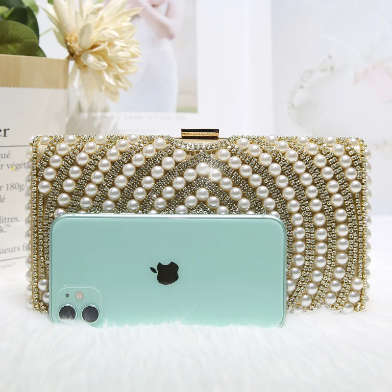 Elegant Evening Clutch Bags Women 2023 Fashion Plastic Pearl Dinner Handbags Shoulder Bag Wedding Party Crossbody Bags Purse