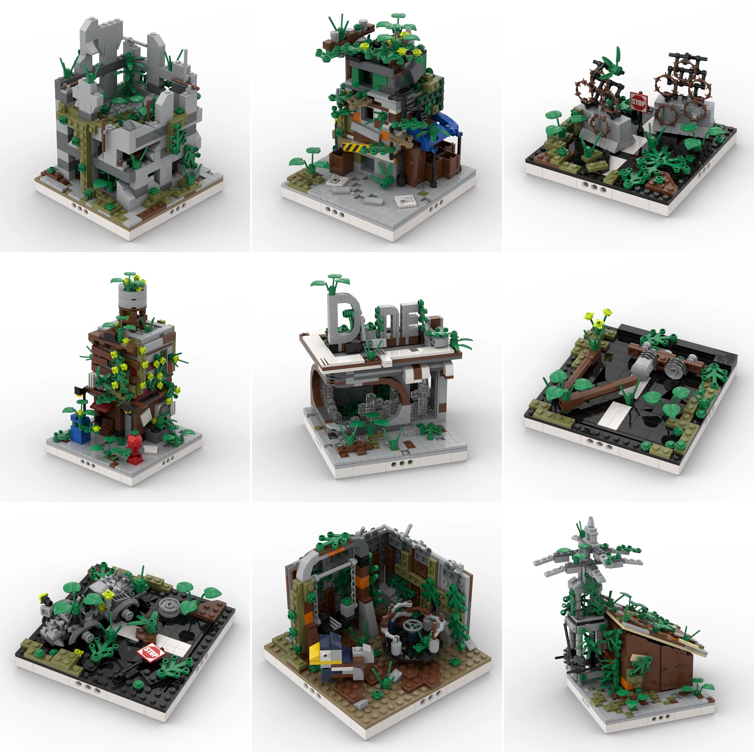 Trench fortezza torre di guardia blocchi di costruzione MOC milari compatibili con LEGO Battlefield Scene Tunnel warm Bricks Toys  26