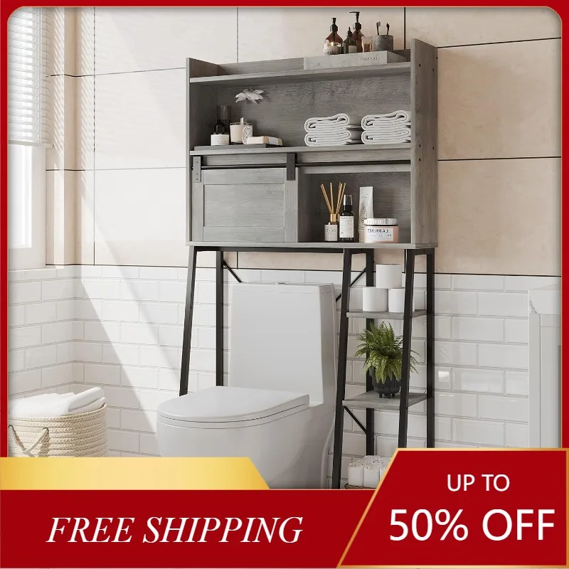 

Furniouse Over The Toilet Storage Cabinet with Toilet Paper Holder Stand