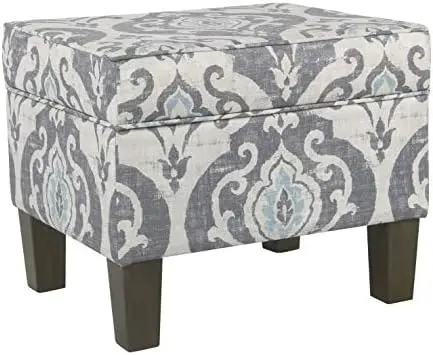 

Decor |K7646-A750 | Upholstered Modern Rectangular Storage Ottoman | Hinged Lid Ottoman with Storage for Living Room & Bedro Tel