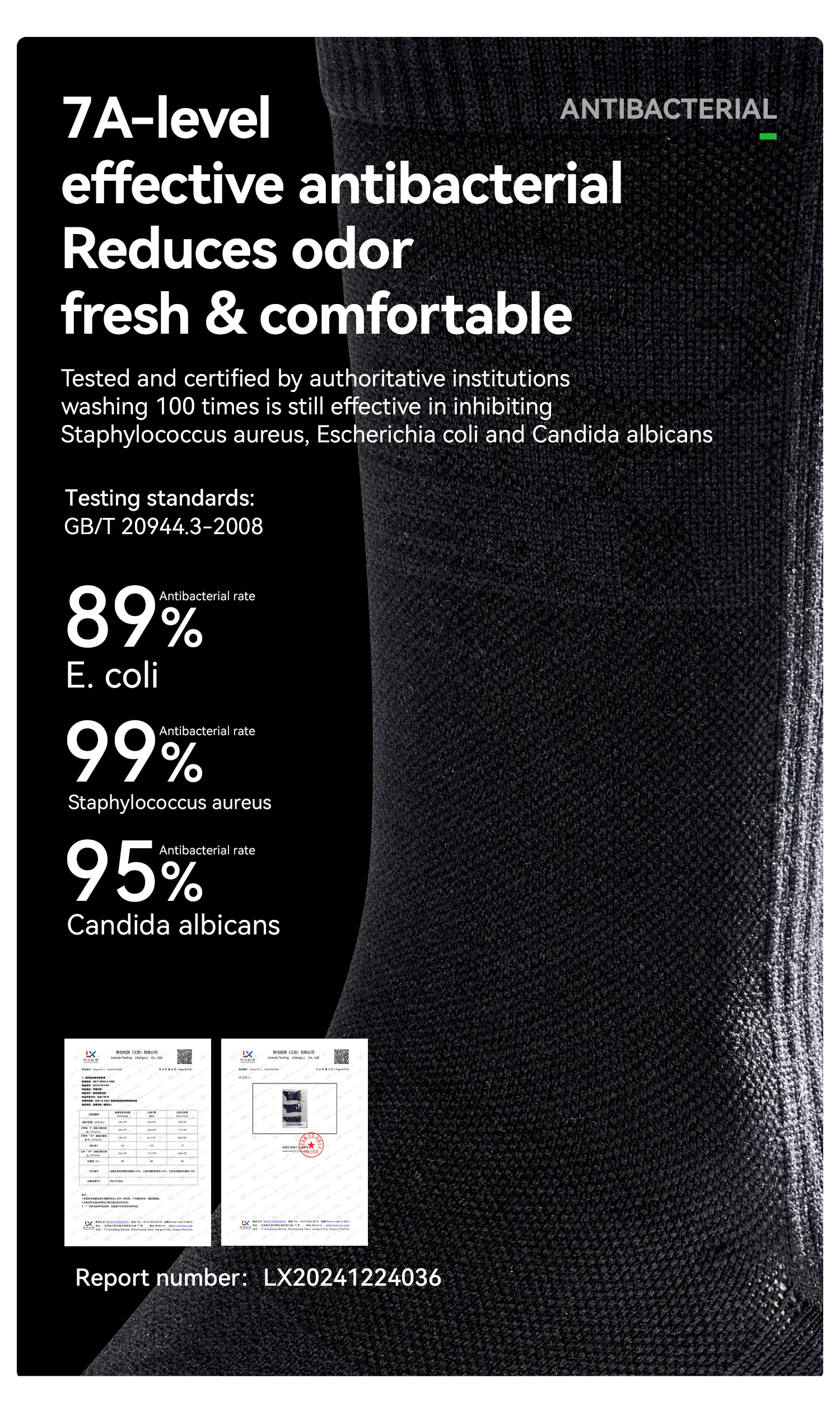 Knee high cycling socks