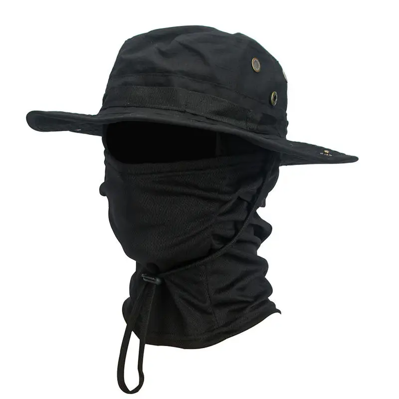 Description Picture 3 of item1PC Outdoor Hat Suit Foldable Hat Sun Protection Fishing Cap Breathable Fisherman Outdoor Hunting Fishing Hat For Men And Women