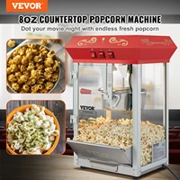 VEVOR Commercial Popcorn Machine, 8/12 Oz Kettle, Countertop Popcorn Maker ,Theater Style Popper with 3-Switch Control , Red 2