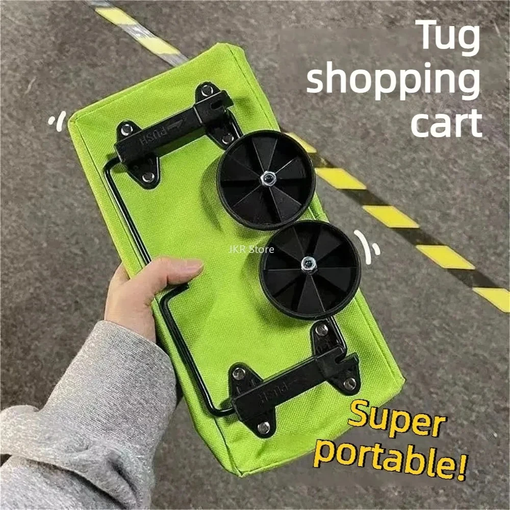 Compact Foldable Grocery Trolley with Wheels – Versatile Backpack for Home and Travel Shopping