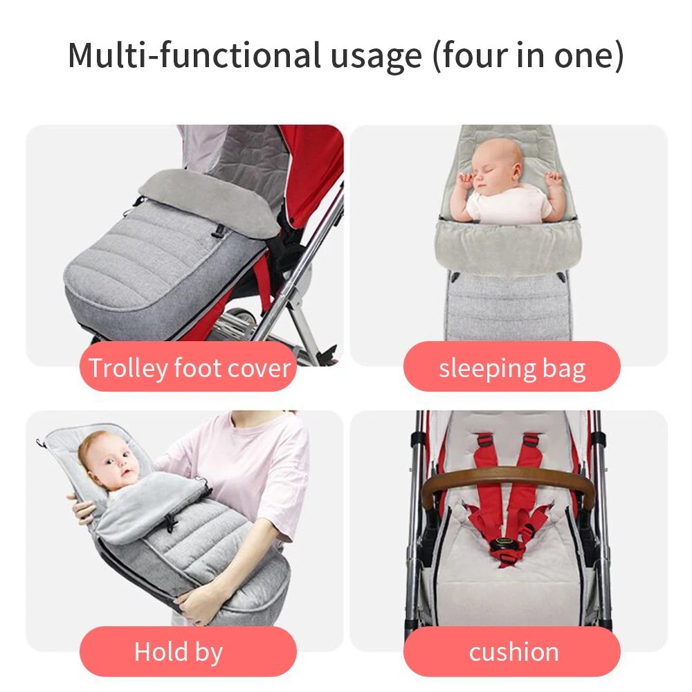Baby Stroller Sleeping Bag Newborn Windproof Cushion Footmuff Pram Sleepsacks Infant Winter cart Sleep Sack Car Bags For Babies 5