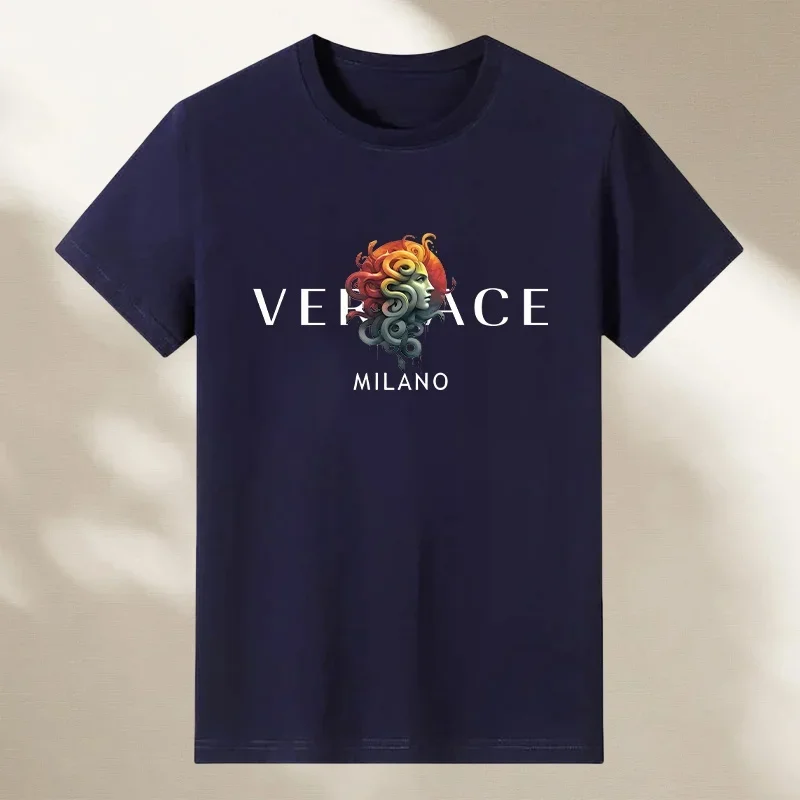 Summer Pure Cotton Printing Men and Women Short-sleeved Skin-friendly and Soft Same Style