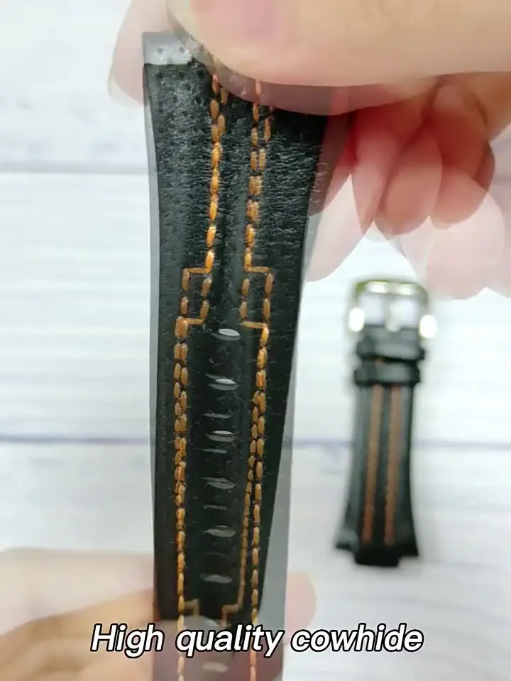 Leather Watch Strap for Seiko SNL017P1 SNL029P2 SNA595P2 SNL021P1
