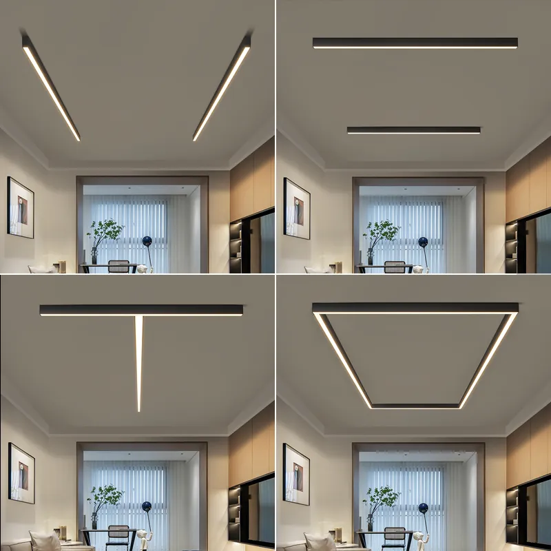 Long Strip Surface Mounted Linear Ceiling Light LED Ceiling Downlights