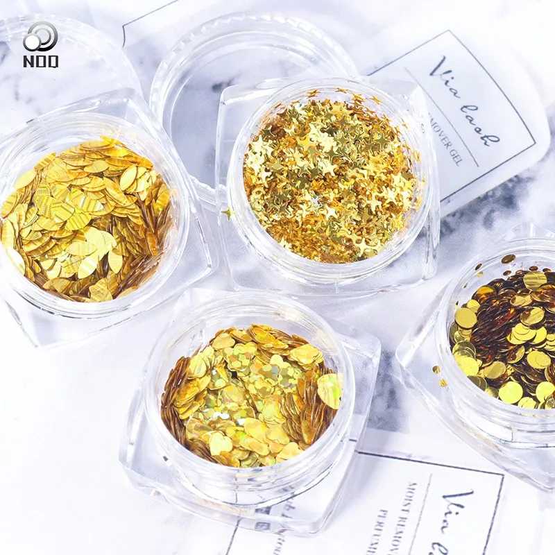 

Набор блесток для дизайна ногтей 6 стилей/искусство для хранения золотые лазерные блестки особой формы волшебные цветные блестки Серебряный волшебный цвет украшения для ногтей