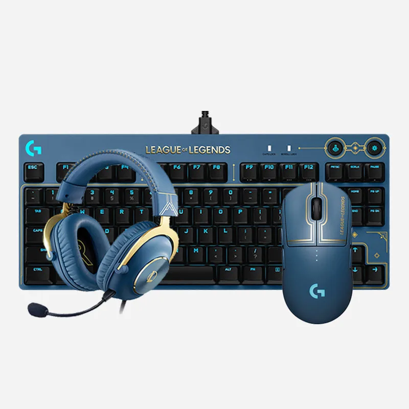 

new LOL Hextech GPW mouse + gpro x headset + gprox mechanical keyboard DIY LOL Customized version