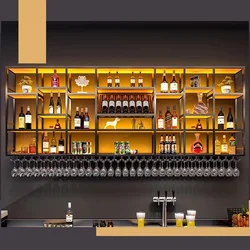 Storage Corner Salon Wine Rack Kitchen Shelf Metal Commercial Wine Cabinets Buffet Modern Cremalheira De Vinho Bar Furniture