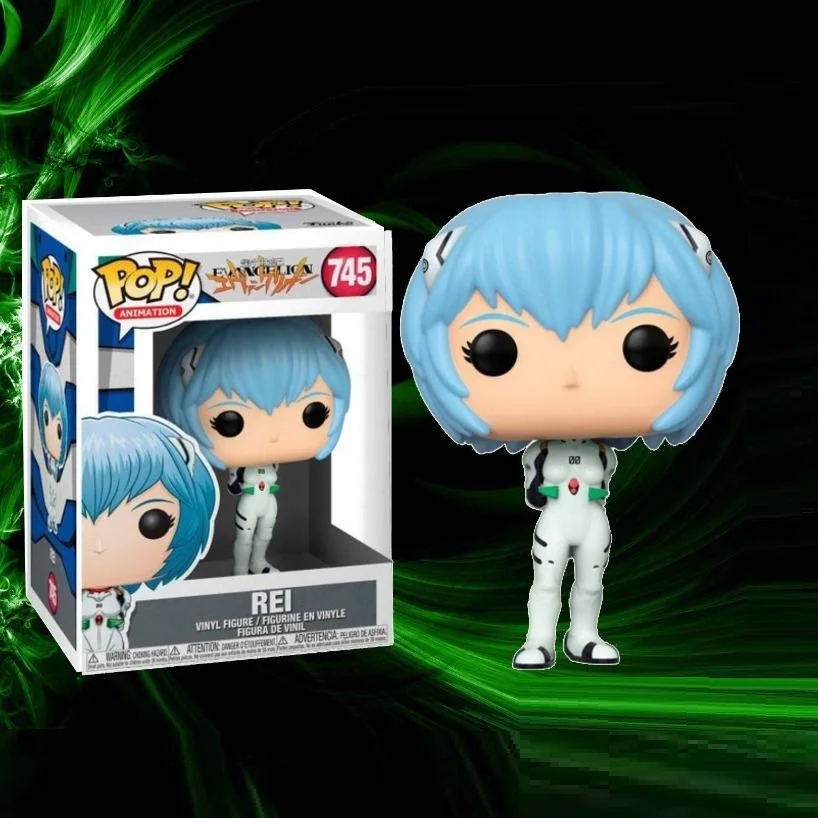thumbnail image 2 of Figura de vinilo Funko Pop Animetion NEON GENESIS POP EVANGELIONs REI 745#, modelo de muñecos, juguetes para regalo de cumpleaños, 2 of 5