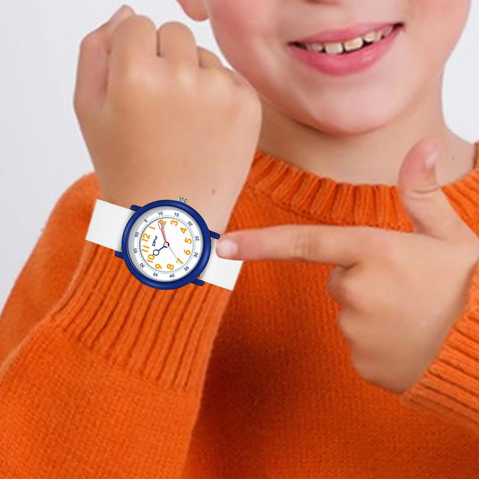 

Wrist Watch 38mm Diameter Luminous Easy Read Silicone Strap Watch 3 Bar Depth Waterproof Nurse Watch for Swimming Sport Children