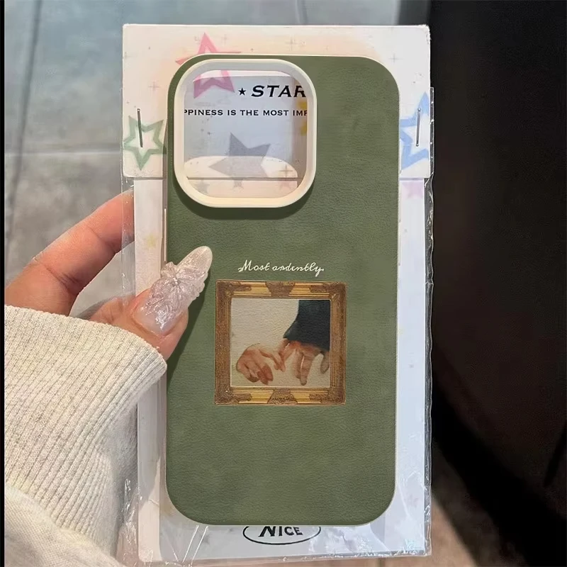 Elegant Retro Oil Painting Couple Design Soft Phone Case Cover
