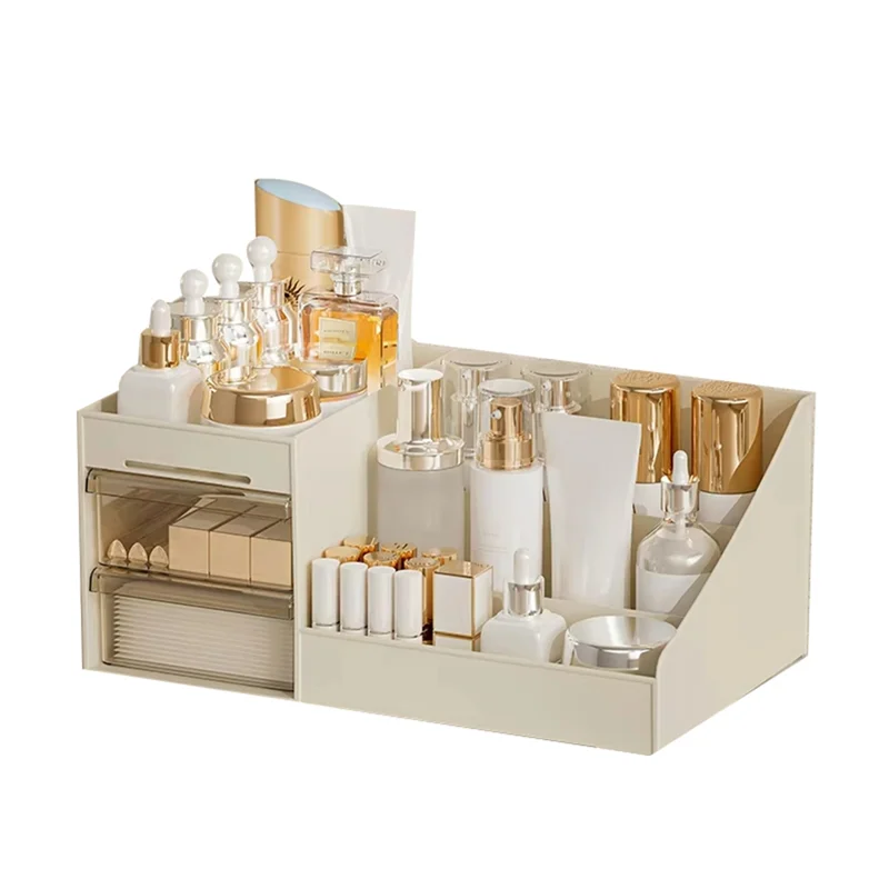 Cosmetic Organizer With Clear Drawer Countertop Organizer For Cosmetics, Lotion,Lipstick Ideal For Dressers Or Bathrooms 5