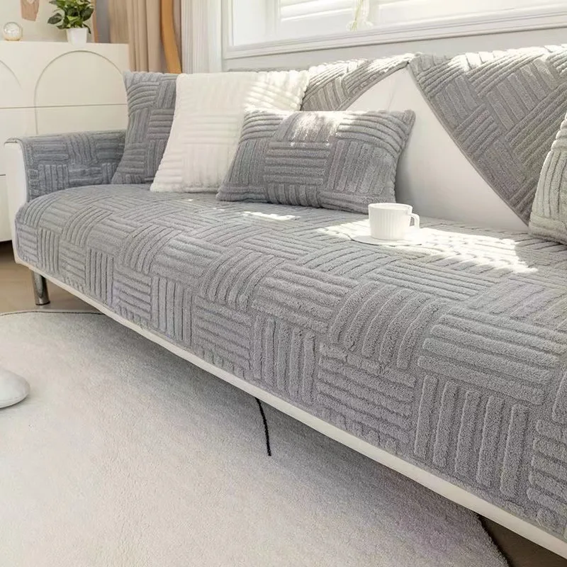

Thicken Plush Sofa Cover Universal Non-slip Sofa Mat Winter Warm Slipcover Sofa Towel Couch Cushion for Living Room Home Decor