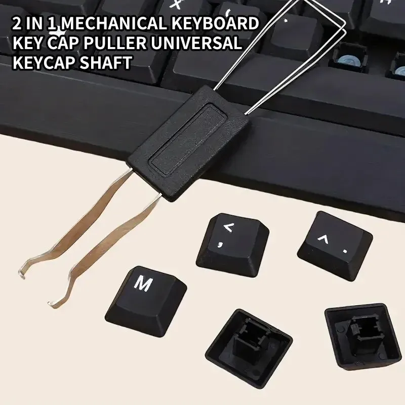 2 In 1 Mechanical Keyboard Key Cap Puller Universal Keycap Shaft Remover Key Board Button Extractor Replacement Cleaning Tool