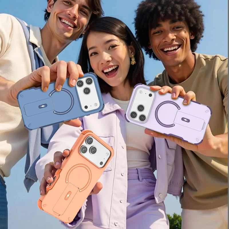 Deluxe Magnetic Foldable Stand Holder with Shockproof Bumper and Matte Finish