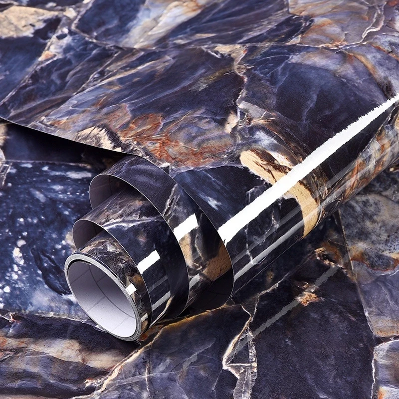 Sdb137c682f6b4f6396e2b802f7f8784eS Kitchen Wallpaper Contact Paper PVC Self Adhesive Waterproof Oil-proof Marble Wall Stickers Bathroom Countertop Home Improvement