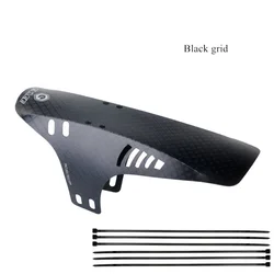 Reflective MTB Bicycle Fender for Enhanced Visibility and Protection (C Black Grids)