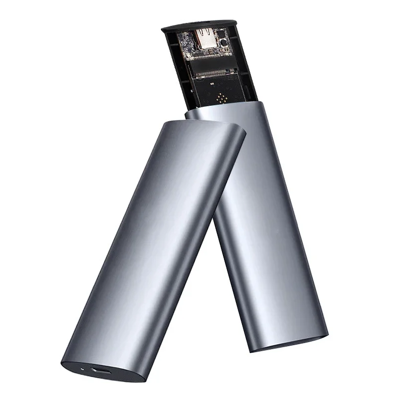 M.6 하드 디스크 박스 3.1 듀얼 프로토콜 NVME/NGFF SATA SSD 타입-C 3.1 디스크 도구 없이 사용 가능한 M.2 SSD 케이스 내장형 금속 히트 싱크