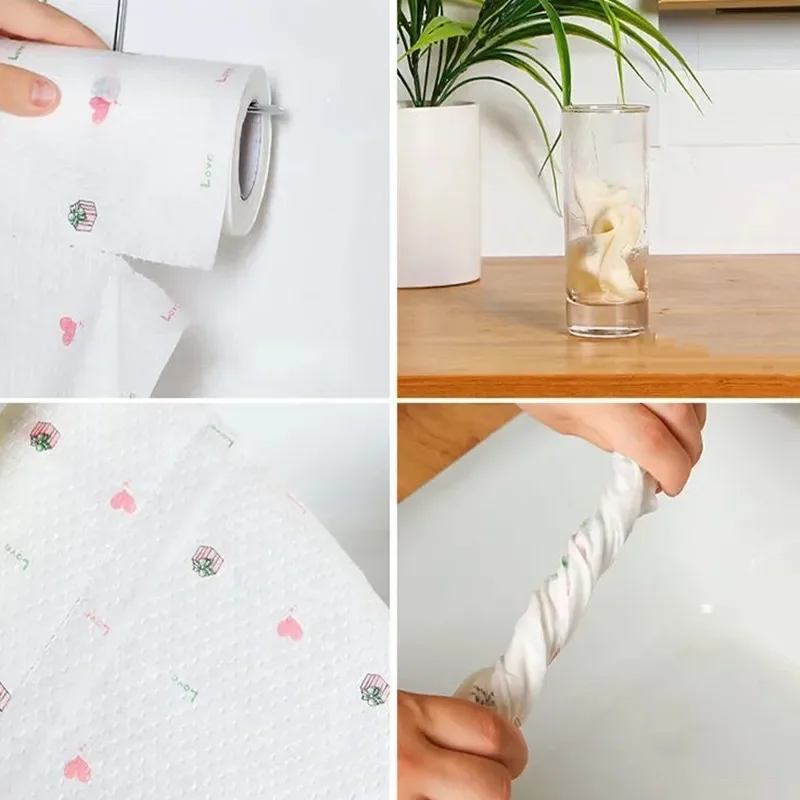 Roll of Reusable Bamboo Towels for Kitchen Dishwashing kitchen towel cleaning cloth dish cleaning cloth dish cloth towel cleaning cloth