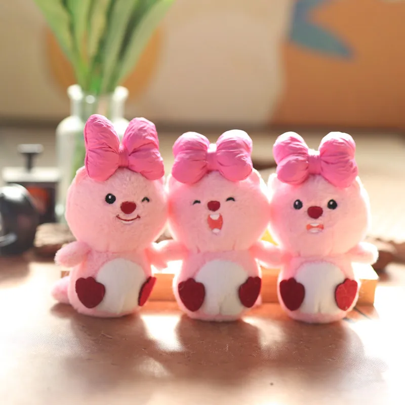 

Loopy Cute Cartoon Plush Doll Keychain Pendant Kawaii Fluffy Stuffed Pink Beaver Toy Schoolbag Decoration Adorkable Holiday Gift