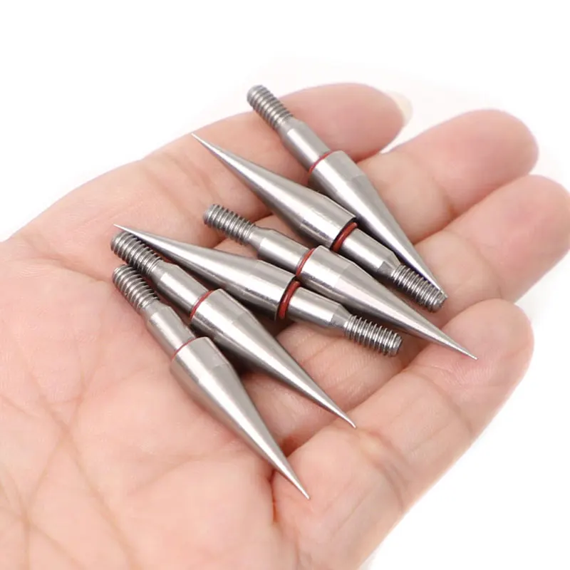 Stainless Steel Screw Thread Arrow Head 6/12/24pc 100 Grains Target Field Tips Arrow Point for OD7.4mm Shaft Accessories archery arrowhead