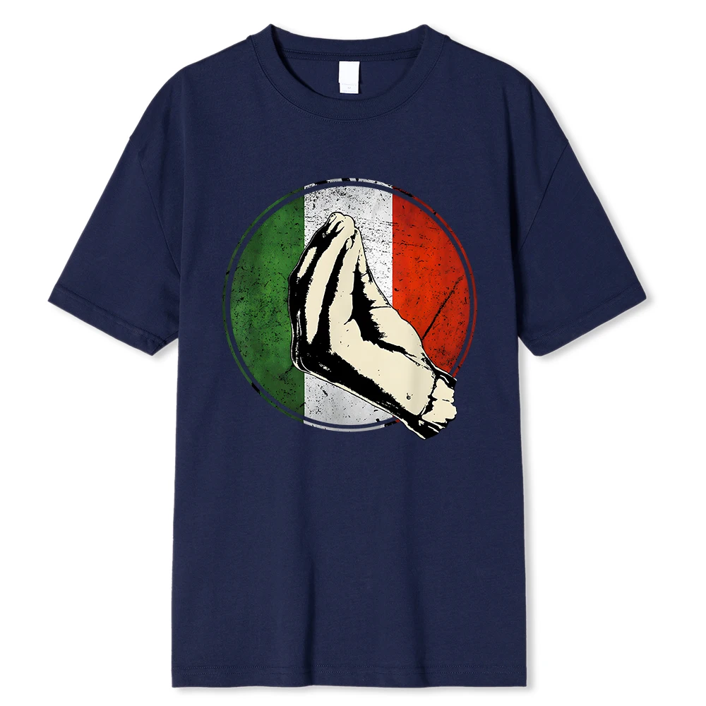 Футболка мужская с итальянским подарком, забавная футболка в итальянском стиле, приталенная Повседневная хлопковая, крутая летняя дышащая футболка оверсайз с короткими рукавами