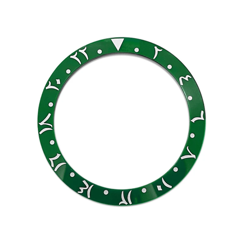 Curved Arab Ceramics Bezel Insert Ring