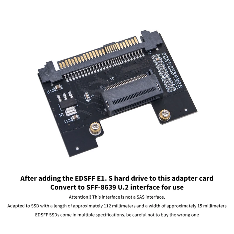 

Адаптер EDSFF E1.S Gen-Z PCI-E к SFF-8639 U.2 SSD, интерфейсный разъем, переходник SSD для настольного ПК