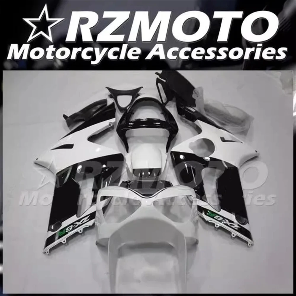 

4Gifts New ABS Fairings Kit Fit For KAWASAKI ZX-6R 2003 2004 636 03 04 Bodywork Set Custom Black White