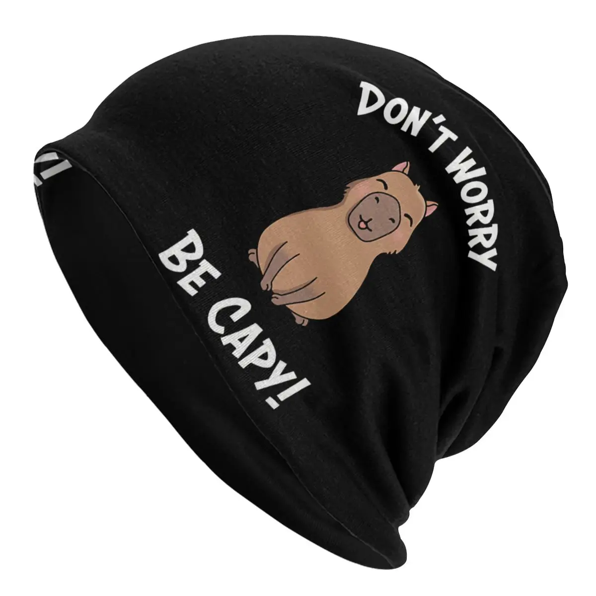 

Capybara Capybara Cute Animal Skullies Beanies Caps Don't Worry Thin Hat Sport Sports Bonnet Hats for Men Women