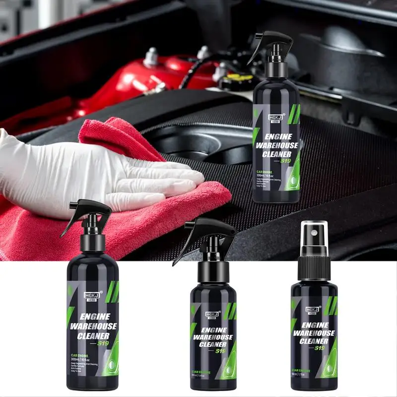 

50ml/100ml/300ml Car Engine Bay Cleaning Spray Portable Car Engine Bay Cleaner Rinse Free Car Cleaning Spray Trucks SUVs Jeeps