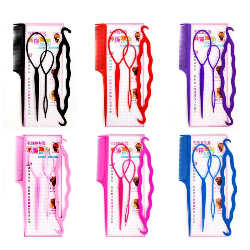 Tie up the Hair Artifact Hairpin Hair Comb Suit Children Editor Adult Curler Meatball Head Beauty Tools