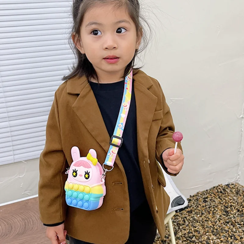 Children Cartoon Cute Small Silicone Bags 2022 Spring Summer New Wallet Fashion Girl Mini Messenger Accessories Bag